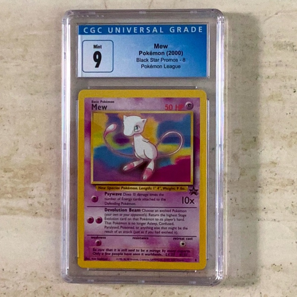 Pokemon Mew 2000 Black Star Promo 8 Pokemon League CGC 9 TCG #8 Promos WOTC